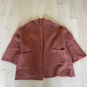 POL Women's Cardigan in Rich Brown
